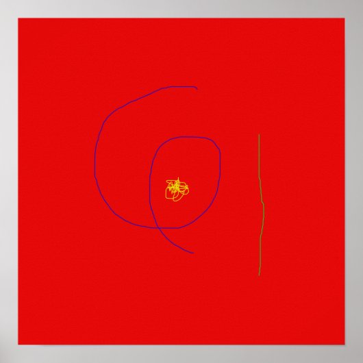 Minimalistisches Rot Poster (Vorne)