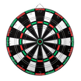 Minimalistisches Rot und Grün Weihnachten Dartscheibe