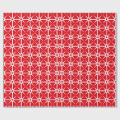 Minimalistisches Rot und Weiß Weihnachten Geschenkpapier (Flach)