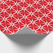 Minimalistisches Rot und Weiß Weihnachten Geschenkpapier (Ecke)