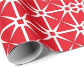Minimalistisches Rot und Weiß Weihnachten Geschenkpapier (Rolleneckpunkt)