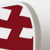 Minimalistisches, rotes, diagonales Muster, Monogr Pickleball Schläger (Linke Seite)