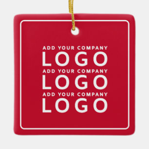 Minimalistisches rotes Geschäftslogo Firmenmarke Keramikornament