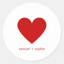 Minimalistisches Rotes Herz, einfach und modern