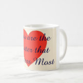 Minimalistisches rotes Herz Kaffeetasse (VorderseiteRechts)