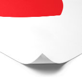 Minimalistisches rotes Herz Poster (Ecke)