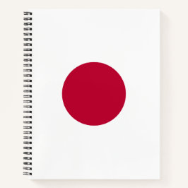 Minimalistisches rotes Kreisdesign Spiral Notizblock