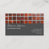 Minimalistisches rotes Mosaikfliesen, graues Recht Visitenkarte (Rückseite)