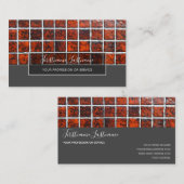 Minimalistisches rotes Mosaikfliesen, graues Recht Visitenkarte (Vorne/Hinten)