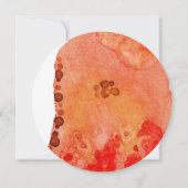 Minimalistisches Rotes Orange Hochzeitsfeiern Einladung (Rückseite)