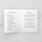 Minimalistisches rotes Rosen-Begräbnisprogramm 4-S Karte (Innenseite)