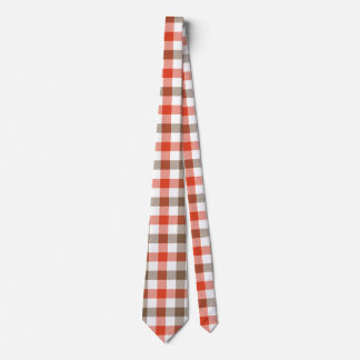 Minimalistisches rotes und braunes kleines kariert krawatte