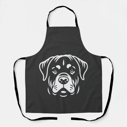 Minimalistisches Rottweiler-Gesicht-Design � Fette Schürze (Vorderseite)