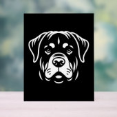 Minimalistisches Rottweiler-Gesichtsdesign - Bold  Acrylschild (Neutral)