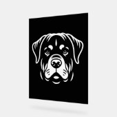 Minimalistisches Rottweiler-Gesichtsdesign - Bold  Acrylschild (Winkel)
