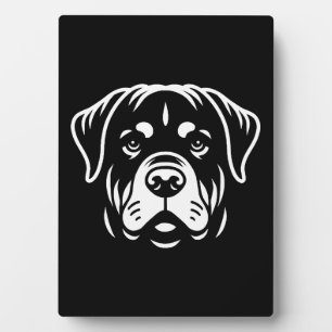 Minimalistisches Rottweiler-Gesichtsdesign - Bold  Fotoplatte