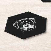 Minimalistisches Rottweiler-Gesichtsdesign - Bold Untersetzer (angewinkelt)
