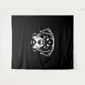 Minimalistisches Rottweiler-Gesichtsdesign - Bold  Wandteppich (Vorderseite (Horizontal))