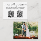 Minimalistisches RSVP Details-Foto für Hochzeitssz Begleitkarte (Vorne/Hinten)