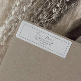 Minimalistisches Rückgabeadresse-Etikett