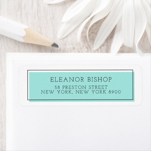 Minimalistisches Rücksendekennzeichen für Aqua-Far (Insitu)