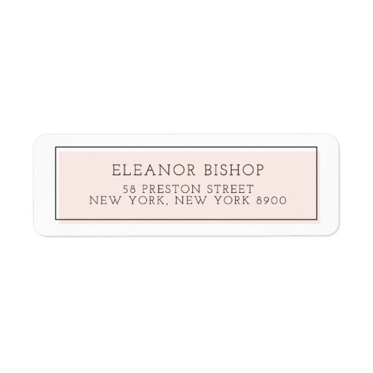 Minimalistisches Rücksendekennzeichen für Farbbloc (Vorne)