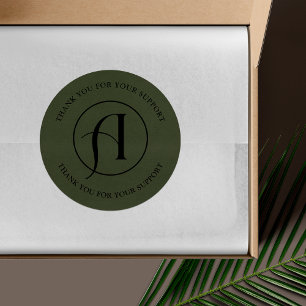 Minimalistisches rundes Logo Geschäft Verpackungsa Runder Aufkleber