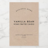 Minimalistisches Rustikal-Kraft-Kerzensiegel Lebensmitteletikett (Einzelnes Label)