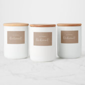 Minimalistisches Rustikales Bridesmaid-Candle-Labe Lebensmitteletikett (Flaschen)