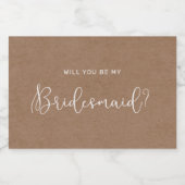 Minimalistisches Rustikales Bridesmaid-Candle-Labe Lebensmitteletikett (Einzelnes Label)