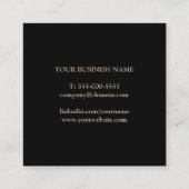 Minimalistisches Rustikales Einfaches Kraftpapier Quadratische Visitenkarte (Rückseite)