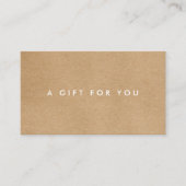 Minimalistisches Rustikales Kraftgeschenk Treuekarte (Vorderseite)