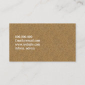 Minimalistisches rustikales Kraftpapier beruflich Visitenkarte (Rückseite)