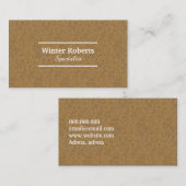 Minimalistisches rustikales Kraftpapier beruflich Visitenkarte (Vorne/Hinten)