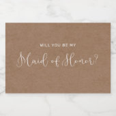 Minimalistisches Rustikales Trauzeugin-Kerzensiege Lebensmitteletikett (Einzelnes Label)