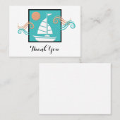 Minimalistisches Sailboat Business Danke Karte (Vorne/Hinten)