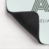 Minimalistisches Salbeigrün Geometrisches Benutzer Mousepad (Ecke)