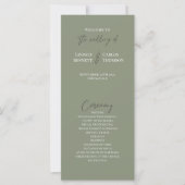 Minimalistisches Salbeigrün handgeschriebenes Hoch (Vorderseite)