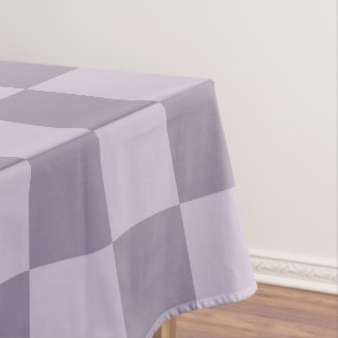 Minimalistisches, sanftes Lavendel-Karomuster Tischdecke