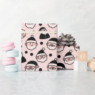 Minimalistisches Santa-Gesicht Weihnachtspapier Geschenkpapier