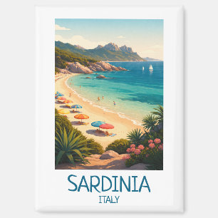 Minimalistisches Sardinien Italien Vintage Reise K Magnet