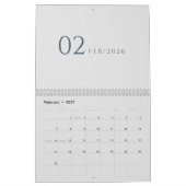 Minimalistisches sauberes Design Kalender (Feb 2027)