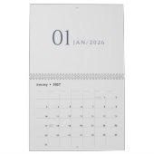 Minimalistisches sauberes Design Kalender (Jan 2027)