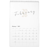 Minimalistisches sauberes Design Kalender (Feb 2027)