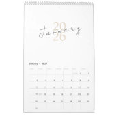 Minimalistisches sauberes Design Kalender (Jan 2027)