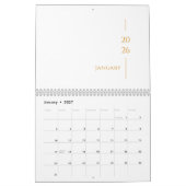 Minimalistisches sauberes Design Kalender (Jan 2027)
