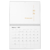 Minimalistisches sauberes Design Kalender (Feb 2027)