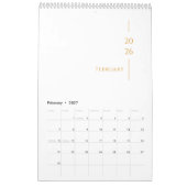 Minimalistisches sauberes Design Kalender (Feb 2027)