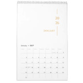 Minimalistisches sauberes Design Kalender (Jan 2027)
