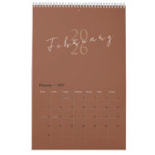 Minimalistisches sauberes Design Kalender (Feb 2027)